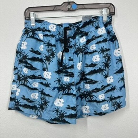 University of North Carolina UNC Tar Heels Men's Swim Trunks Light Blue Logo - Picture 1 of 3